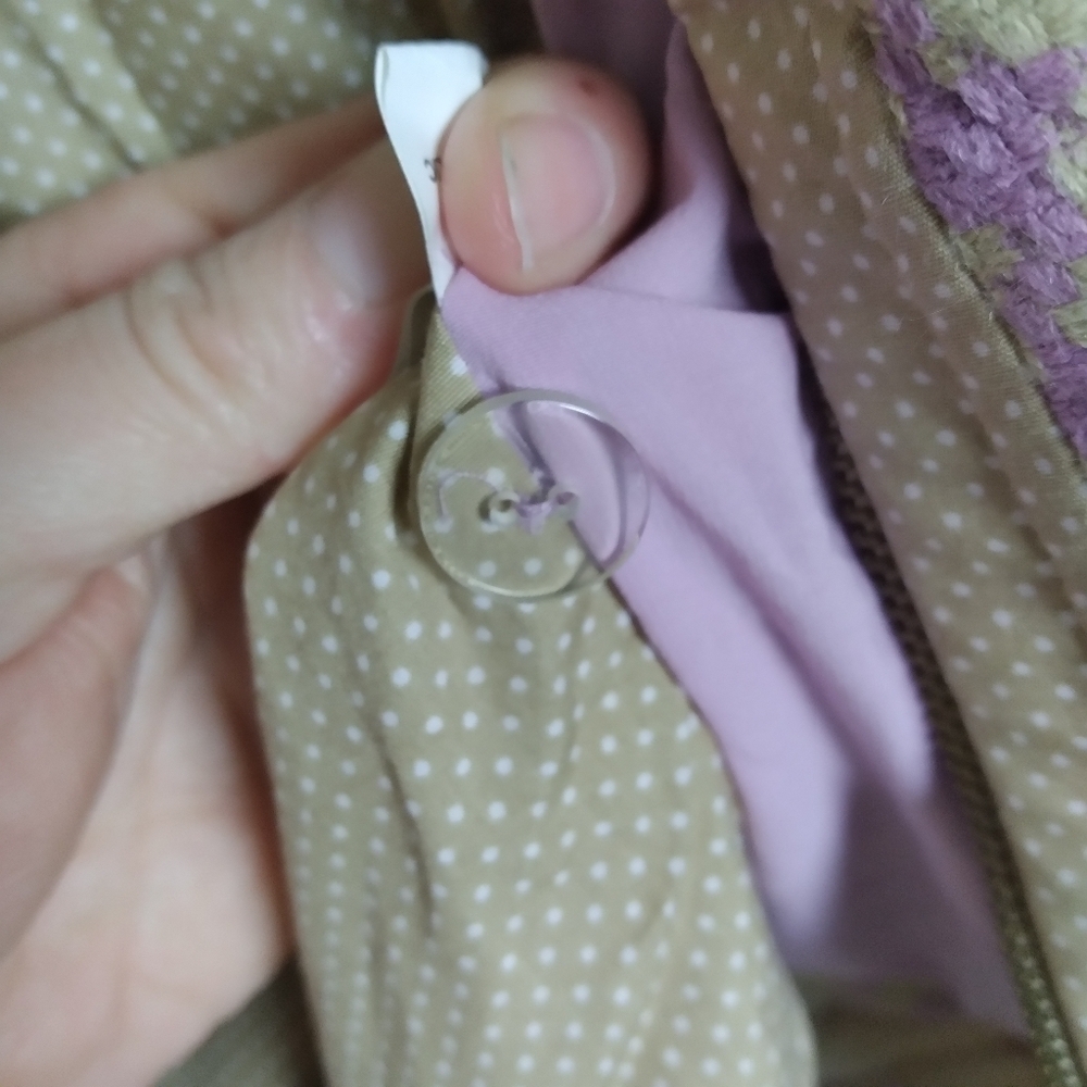 Phoebe x Kay Unger Purple and Tan Houndstooth Ruffle Trim Zip Up Blazer Size 2 - Picture 12 of 16